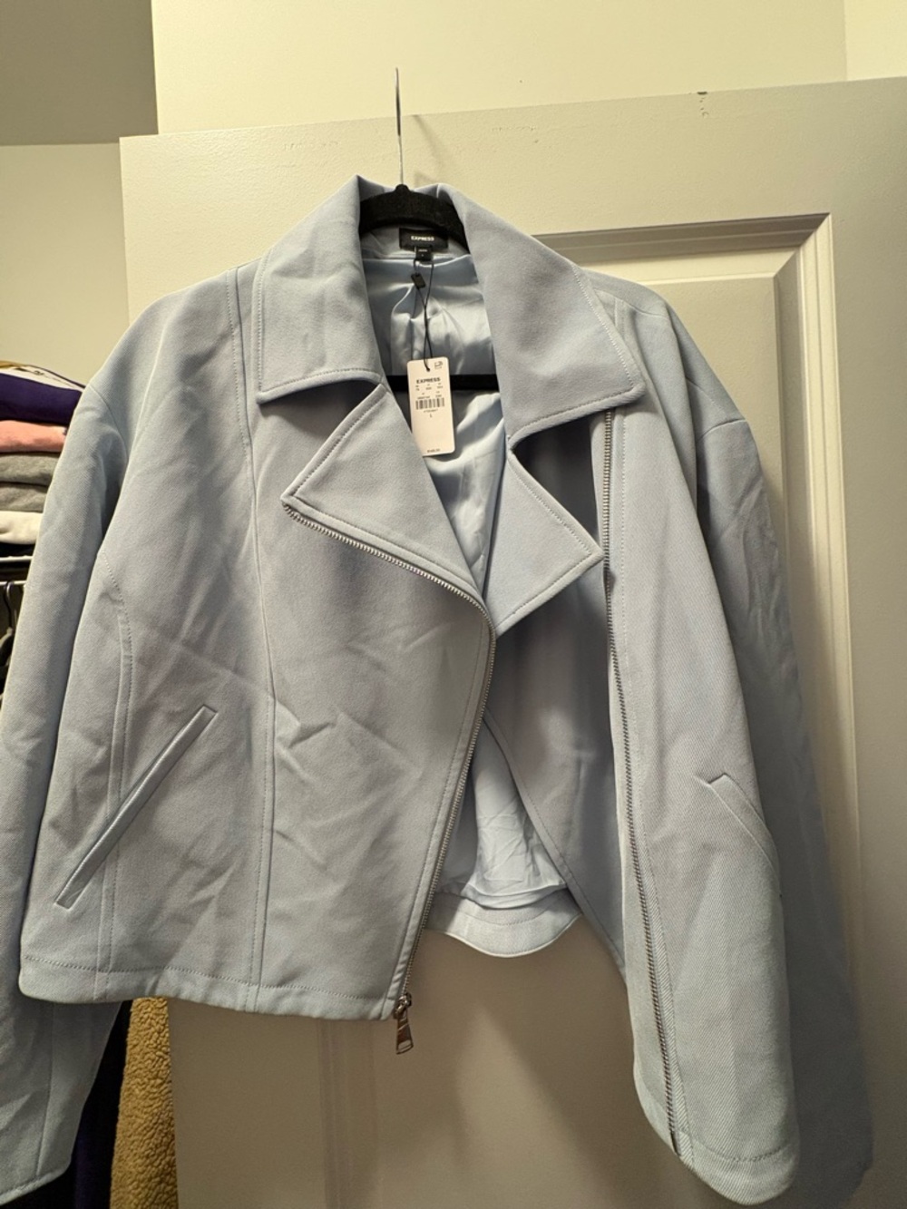 Light Blue Women's Jacket - Picture 2 of 3